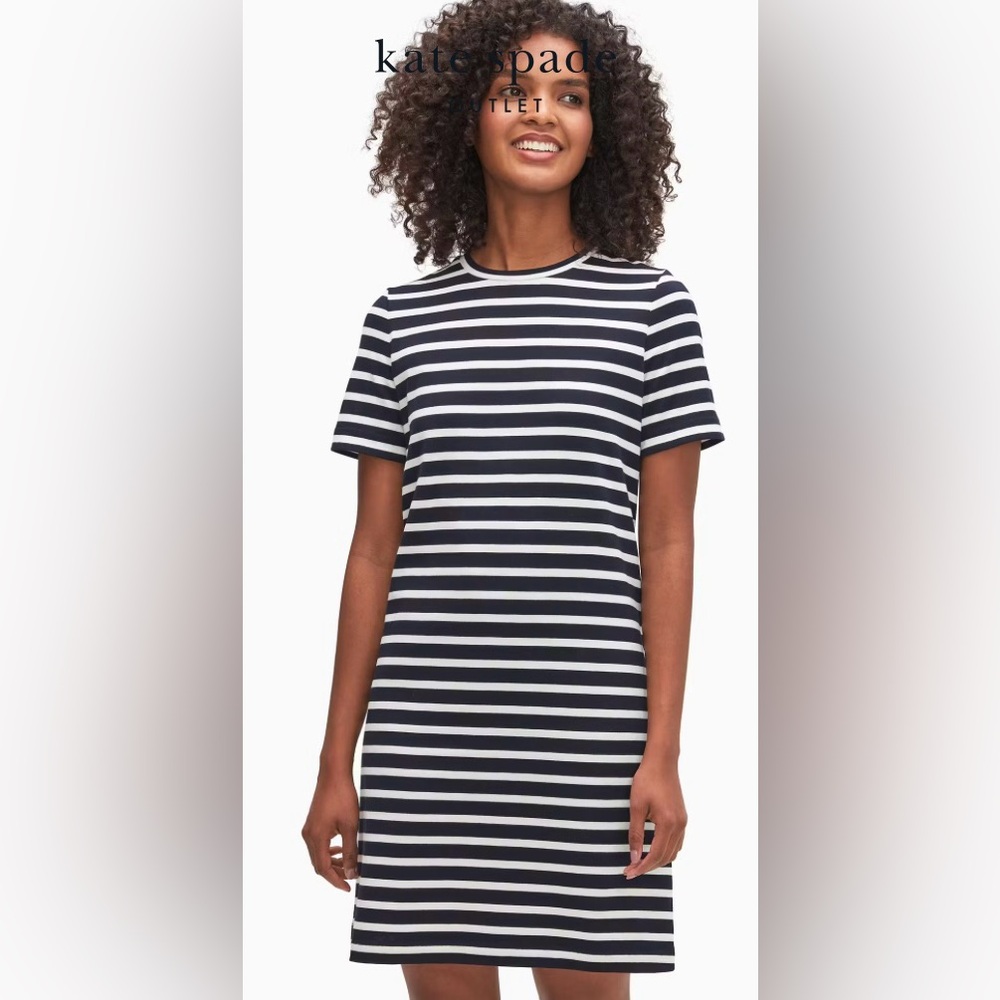 #44 Kate spade stripe zip- back knit dress